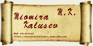 Miomira Kalušev vizit kartica